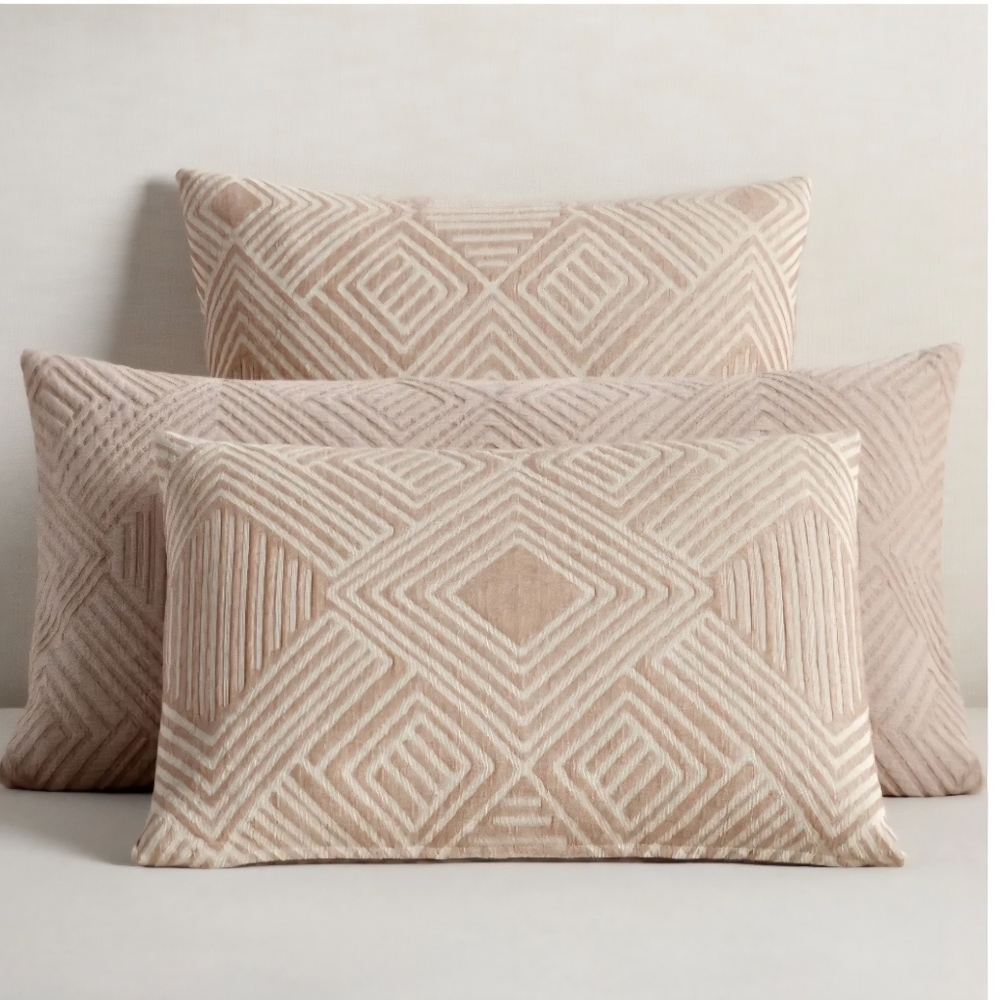 Sweet July x Pottery Barn Geo Caramel Standard Pillow Sham Cover